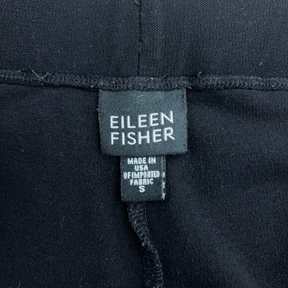 Eileen Fisher Womens Size S Black High Waisted Wide Leg Pull On Pants Stretch - Picture 9 of 14